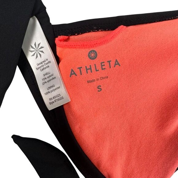 Athleta Shirrendipity Halter Bikini Top size Small Black - Picture 4 of 7
